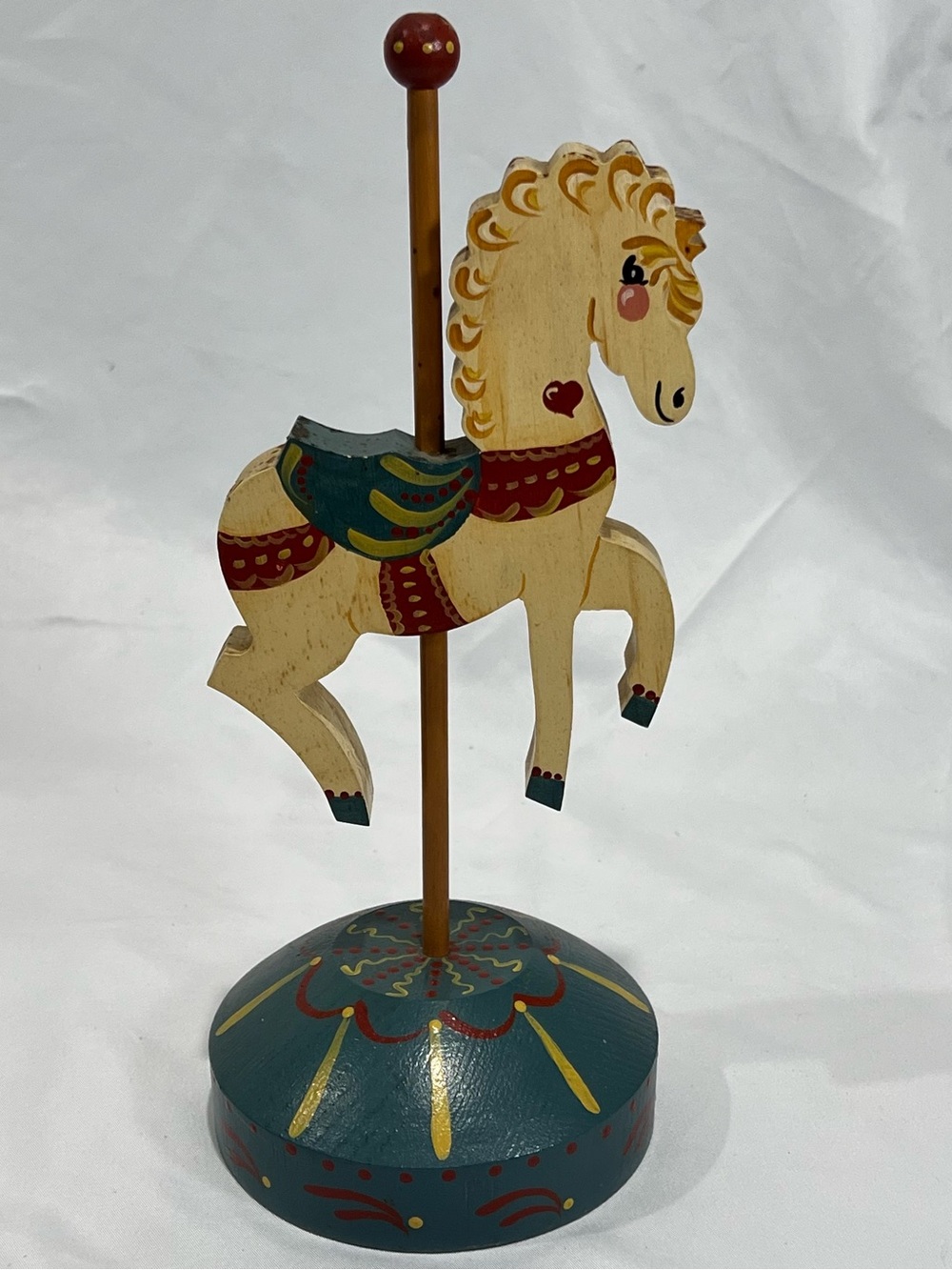 Vintage Wooden Carousel Horse Folk Art